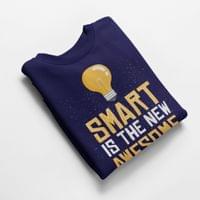 Ватирана блуза "Smart Is Awesome" - small - 3