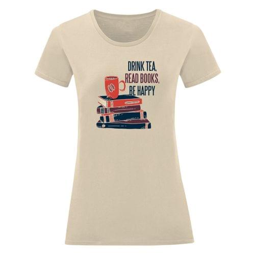 Дамска тениска &amp;quot;Read Books, Be Happy&amp;quot; - 1