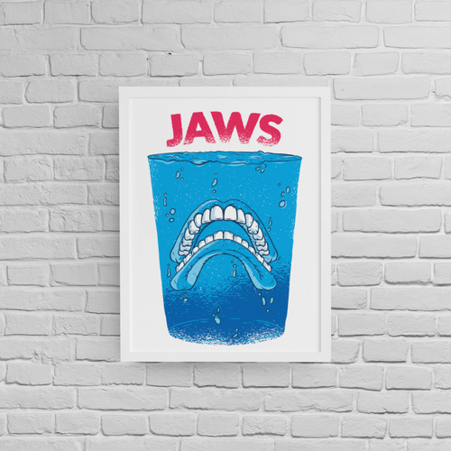Постер с рамка &amp;quot;Jaws&amp;quot; - 1