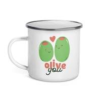 Емайлирано канче "Olive You" - small - 1