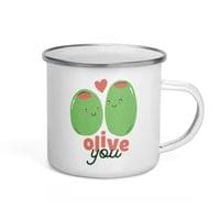 Емайлирано канче "Olive You" - small - 3
