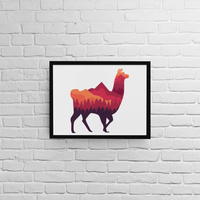 Постер с рамка "Forest Alpaca" - small - 1