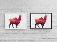 Постер с рамка "Forest Alpaca" - small - 2