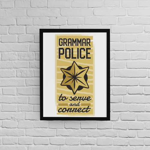 Постер с рамка &amp;quot;Grammar police&amp;quot; - 1