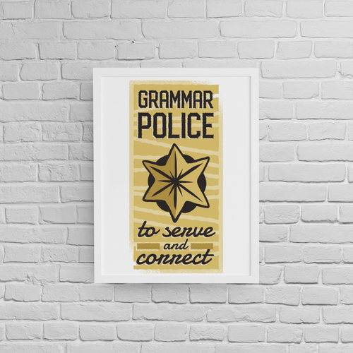 Постер с рамка "Grammar police" - 2