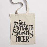 Eко чанта "Coffee Makes Mommy Nicer" - small - 0