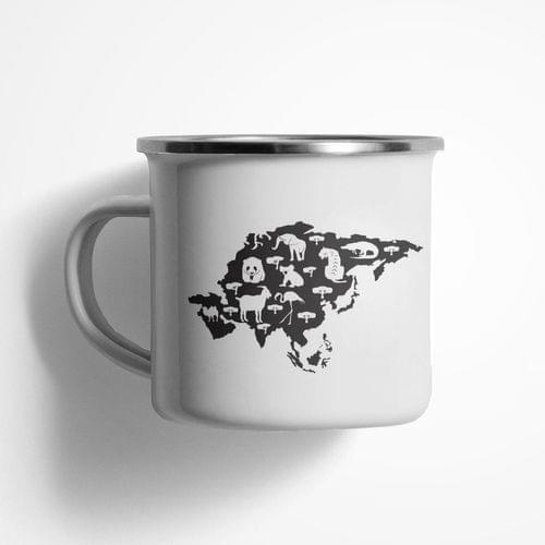 Емайлирано канче &amp;quot;Животните в Азия&amp;quot; - 1