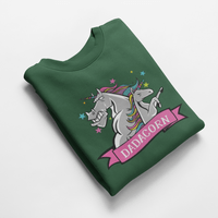Ватирана блуза "Daddy Unicorn" - small - 0