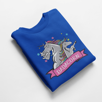 Ватирана блуза "Daddy Unicorn" - small - 1
