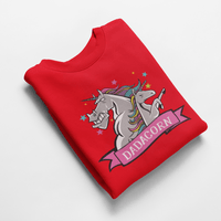 Ватирана блуза "Daddy Unicorn" - small - 2