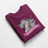 Ватирана блуза "Daddy Unicorn" - small - 3