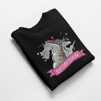 Ватирана блуза "Daddy Unicorn" - small - 4
