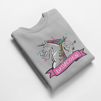 Ватирана блуза "Daddy Unicorn" - small - 5