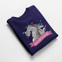 Ватирана блуза "Daddy Unicorn" - small - 6