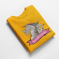 Ватирана блуза "Daddy Unicorn" - small - 7