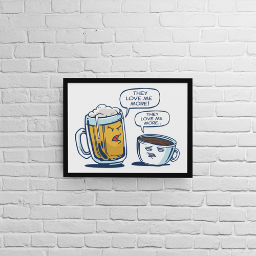 Постер &amp;quot;Beer vs. Coffee&amp;quot;