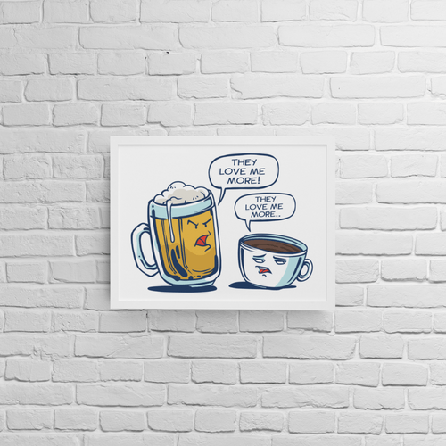Постер &amp;quot;Beer vs. Coffee&amp;quot;