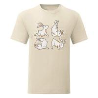 Мъжка тениска "Yoga Rabbits" - small - 3 Мъжка тениска "Yoga Rabbits" - small - 3