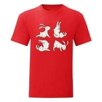 Мъжка тениска "Yoga Rabbits" - small - 5 Мъжка тениска "Yoga Rabbits" - small - 5
