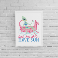 Постер с рамка "Girls Wanna Sun" - small - 0 Постер с рамка "Girls Wanna Sun" - small - 0