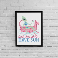 Постер с рамка "Girls Wanna Sun" - small - 1 Постер с рамка "Girls Wanna Sun" - small - 1