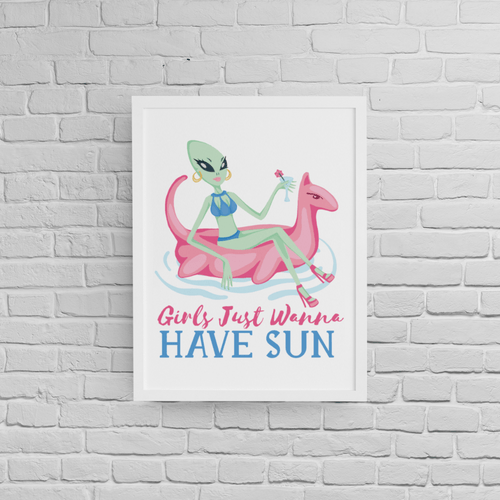 Постер с рамка &amp;quot;Girls Wanna Sun&amp;quot; - 1