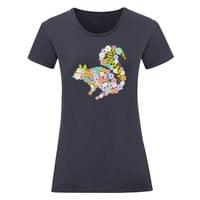 Дамска тениска "Squirrel Flower" - small - 14 Дамска тениска "Squirrel Flower" - small - 14