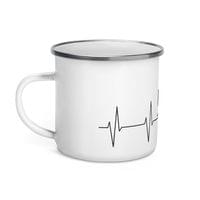 Емайлирано канче "Heartbeat: Кафе" - small - 2