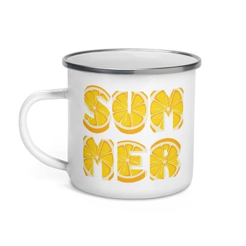 Емайлирано канче "Lemon Summer" - 2