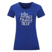 Дамска тениска "Coffee Makes Mommy Nicer" - small - 3