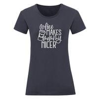Дамска тениска "Coffee Makes Mommy Nicer" - small - 0