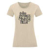 Дамска тениска "Coffee Makes Mommy Nicer" - small - 1