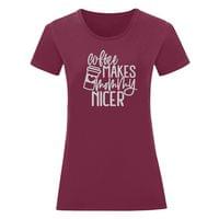 Дамска тениска "Coffee Makes Mommy Nicer" - small - 9