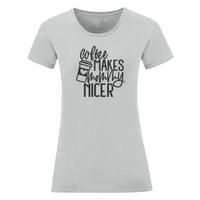 Дамска тениска "Coffee Makes Mommy Nicer" - small - 10