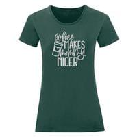 Дамска тениска "Coffee Makes Mommy Nicer" - small - 11
