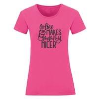 Дамска тениска "Coffee Makes Mommy Nicer" - small - 12
