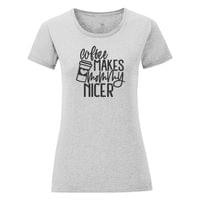 Дамска тениска "Coffee Makes Mommy Nicer" - small - 13