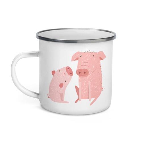 Емайлирано канче "Двете прасенца" - 2