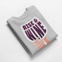 Ватирана блуза "Rise and Wine" - small - 2