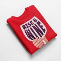 Ватирана блуза "Rise and Wine" - small - 6