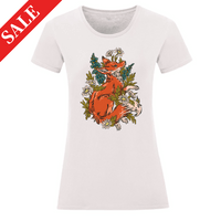 Дамска тениска "Floral Fox" (Бялo)L,XL,XXL - small - 0