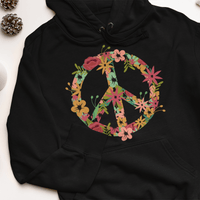 Дамска худи рокля "Floral Peace" - small - 0