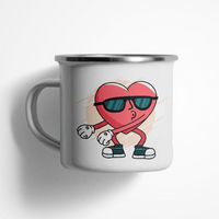 Емайлирано канче "Heart Flossing" - small - 0