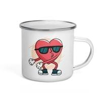 Емайлирано канче "Heart Flossing" - small - 3