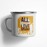 Емайлирано канче "Teachers Love Brains" - small - 0