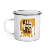 Емайлирано канче "Teachers Love Brains" - small - 1
