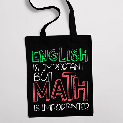 Еко чанта "English vs. Maths" - 2