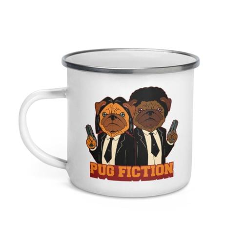 Емайлирано канче "Pug Fiction" - 2