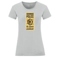 Тениска "Grammar police" (дамска) - small - 8