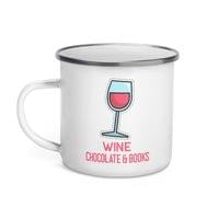 Емайлирано канче "Wine Chocolate Books" - small - 1
